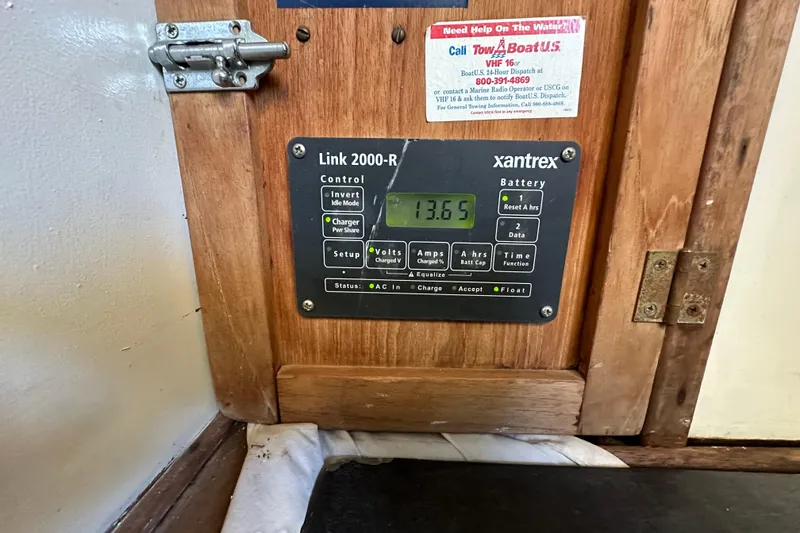 Slide: The Image of Xantrex Link 2000-R battery monitor on 1978 CSY 44 Cutter Rig sailboat. - 30