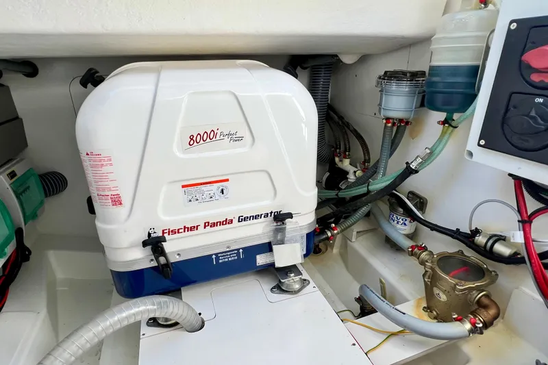 Slide: The Image of Engine room of 2024 Beneteau Antares 11 with Fischer Panda 8000i generator. - 27
