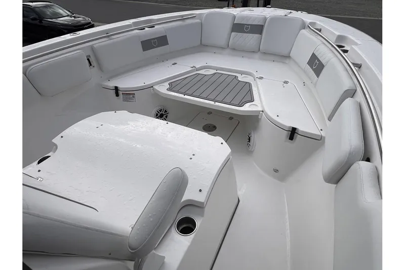 Slide: The Image of 2025 Sea Fox 288 Commander boat with spacious seating and modern design. - 14