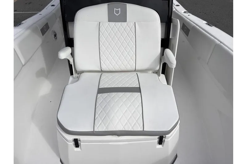 Slide: The Image of Luxurious seating on the 2025 Sea Fox 288 Commander boat. - 18
