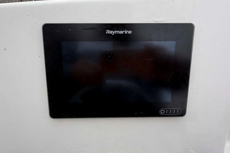Slide: The Image of Raymarine display on 2020 Boston Whaler 190 Montauk boat dashboard. - 11