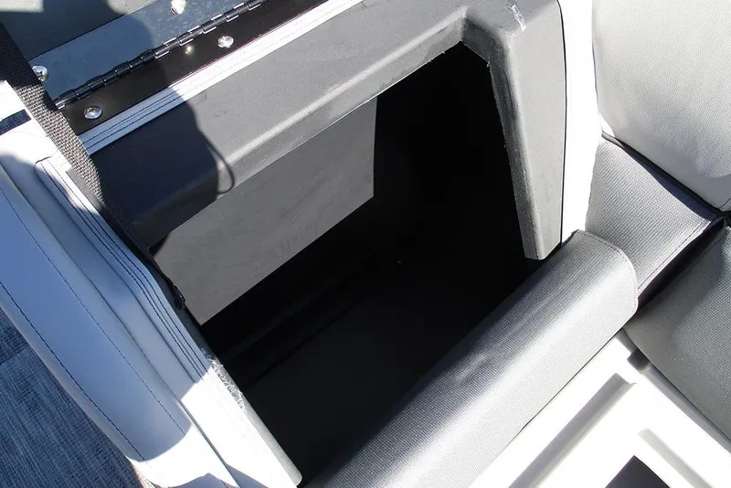 Slide: The Image of Storage compartment in 2026 Bentley Pontoons Legacy 243 Swingback boat. - 11