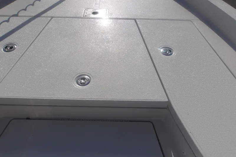 Slide: The Image of Deck of 2026 Ranger 2510 Bay boat with sleek, textured surface. - 25