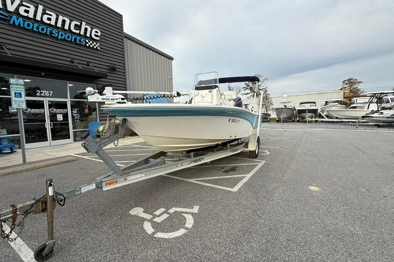 Slide: The Image of 2015 Sea Fox 200 Viper boat on trailer at Avalanche Motorsports parking lot. - 10
