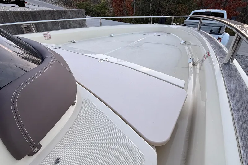 Slide: The Image of 2024 Invictus GT280S boat deck with sleek design and modern features. - 9