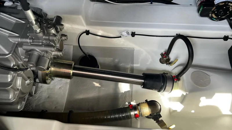 Slide: The Image of Engine room of 2020 Beneteau Swift Trawler 44 with Volvo Penta engines. - 33