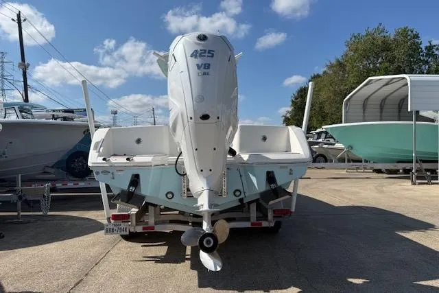 Slide: The Image of 2021 Pathfinder 2700 Open boat with Yamaha engine on trailer, parked outdoors. - 5