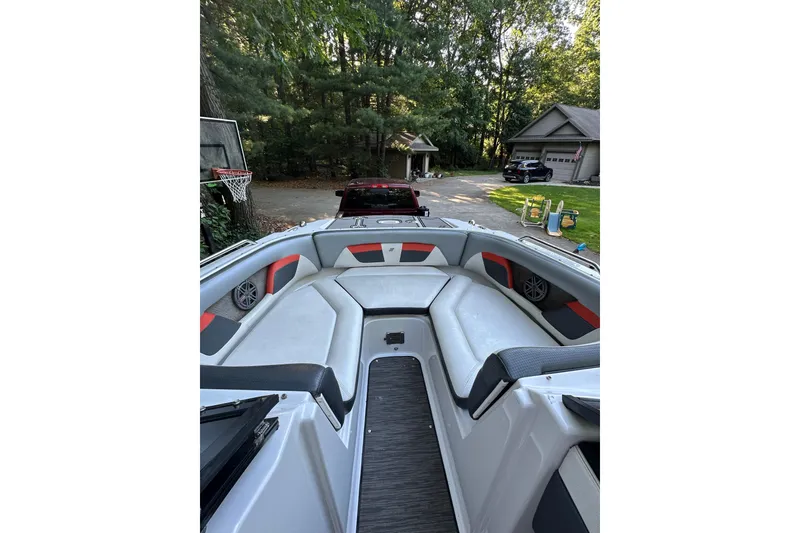 Slide: The Image of 2017 Four Winns HD220 RS boat interior with stylish seating and modern design. - 6