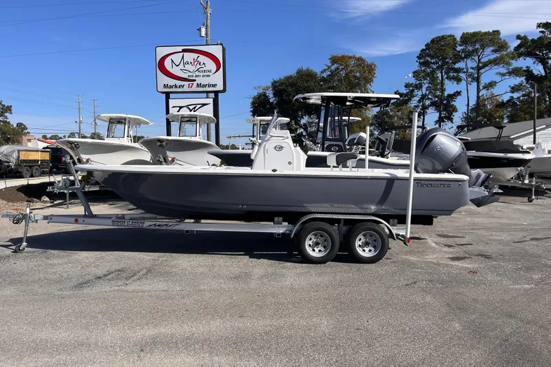 The Image of 2026 Tidewater 2110 Bay Max boat on trailer at Marker 17 Marine dealership. - 0