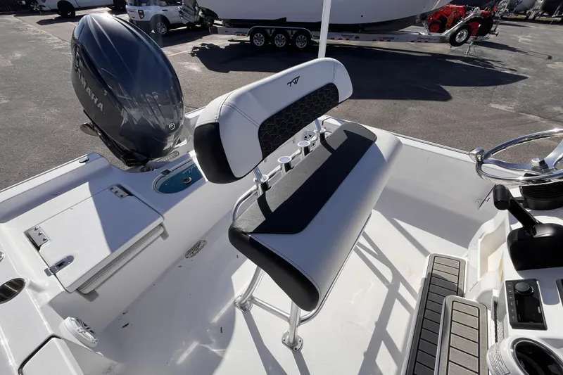 Slide: The Image of 2026 Tidewater 2110 Bay Max boat interior with Yamaha engine and seating. - 6