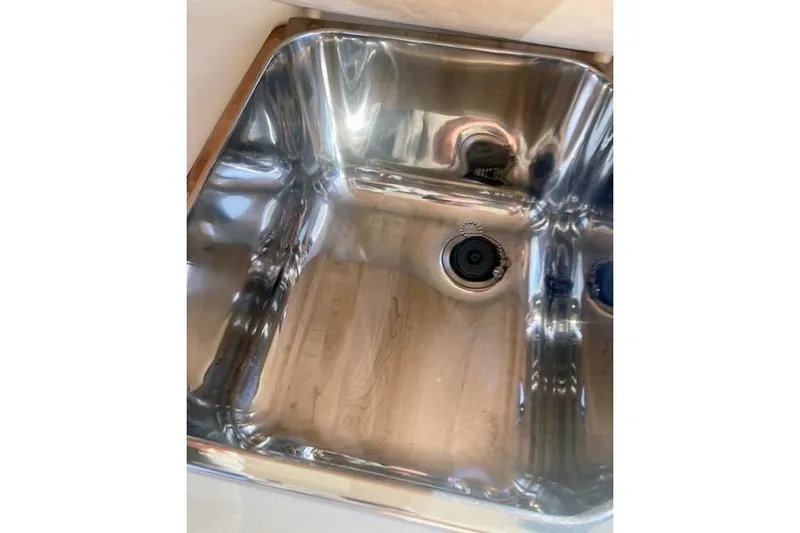Slide: The Image of Stainless steel sink in 2021 Ranger Tugs R-25 boat kitchen. - 42