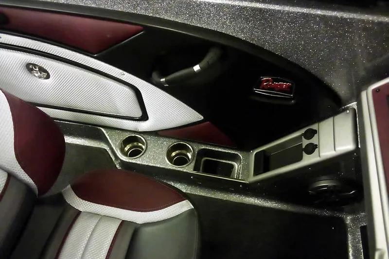 Slide: The Image of 2026 Ranger 1850MS Reata interior with cup holders and stylish seating. - 29