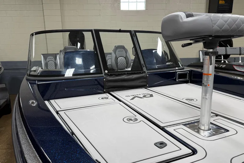 Slide: The Image of 2026 Caymas DV 22 boat interior with seating and fishing deck. - 7