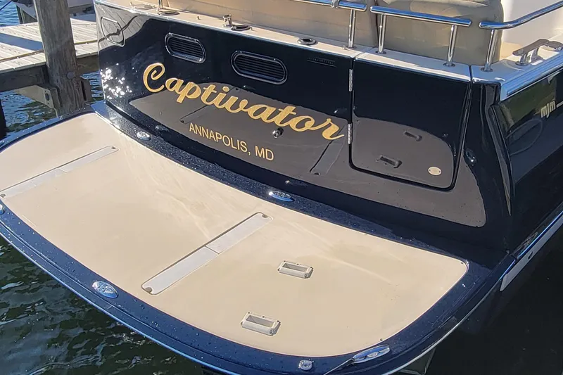Slide: The Image of 2017 MJM 40z Downeast boat named "Captivator" docked in Annapolis, MD. - 6