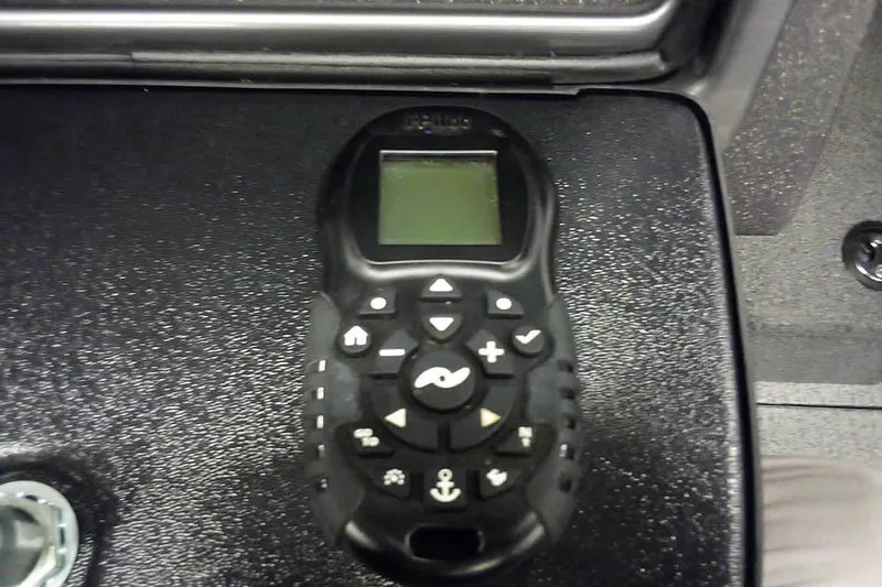 Slide: The Image of Control panel on 2022 Tracker Pro Guide V-16 WT boat dashboard. - 19