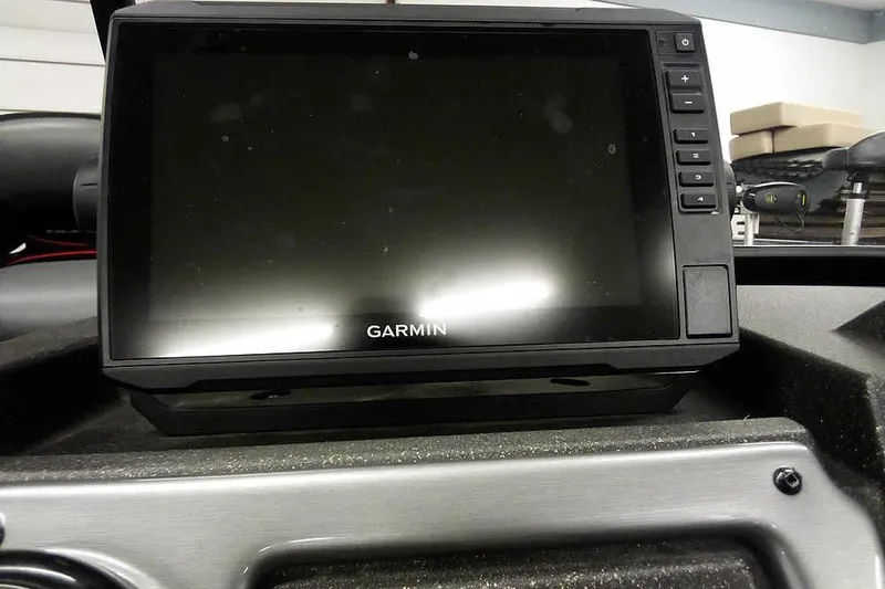 Slide: The Image of Garmin display on 2022 Tracker Pro Guide V-16 WT boat dashboard. - 25