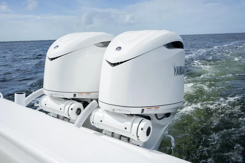 Slide: The Image of Modern boat control system on a Jupiter 30, 2026 model, featuring advanced navigation controls. - 22