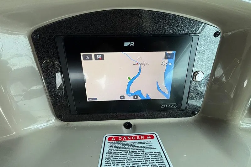 Slide: The Image of Navigation screen on 2005 Sea Ray 340 Sundancer boat displaying map near Washington, D.C. - 19