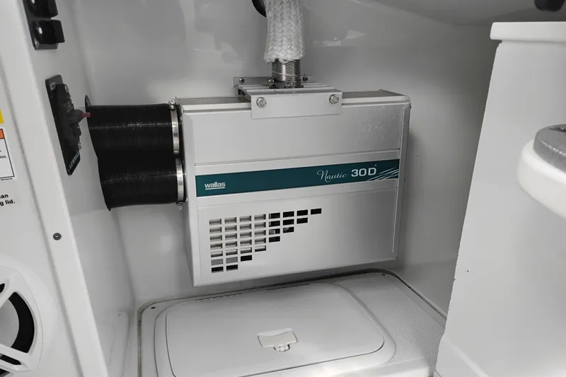 Slide: The Image of Wallas Nautic 30D heater in 2007 Glacier Bay 2685 Coastal Runner boat interior. - 21