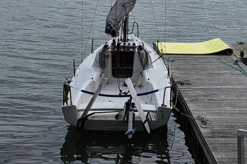 Slide: The Image of 2022 Beneteau First 24 SE sailboat tied up on Lake Champlain - 7