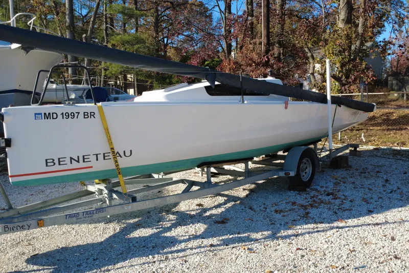 Slide: The Image of 2022 Beneteau First 24 SE sailboat on trailer - 8