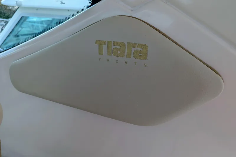 Slide: The Image of Tiara Yachts logo on 2008 Tiara 3600 Sovran interior panel. - 20