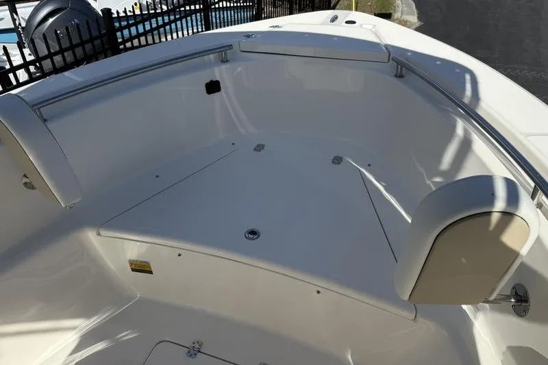 Slide: The Image of 2025 Bulls Bay 230 Center Console boat interior, featuring spacious seating and sleek design. - 7