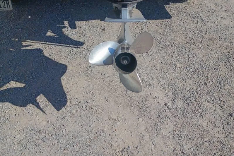Slide: The Image of Boat propeller on gravel surface, Tracker 2022 model. - 7