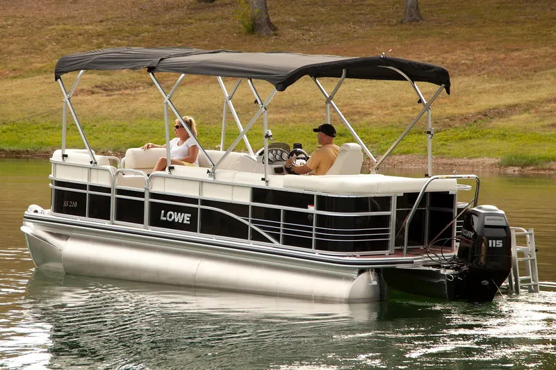 Slide: The Image of Manufacturer Provided Image: 2015 Lowe SS210 Super Sport pontoon boat interior, top view. - 3