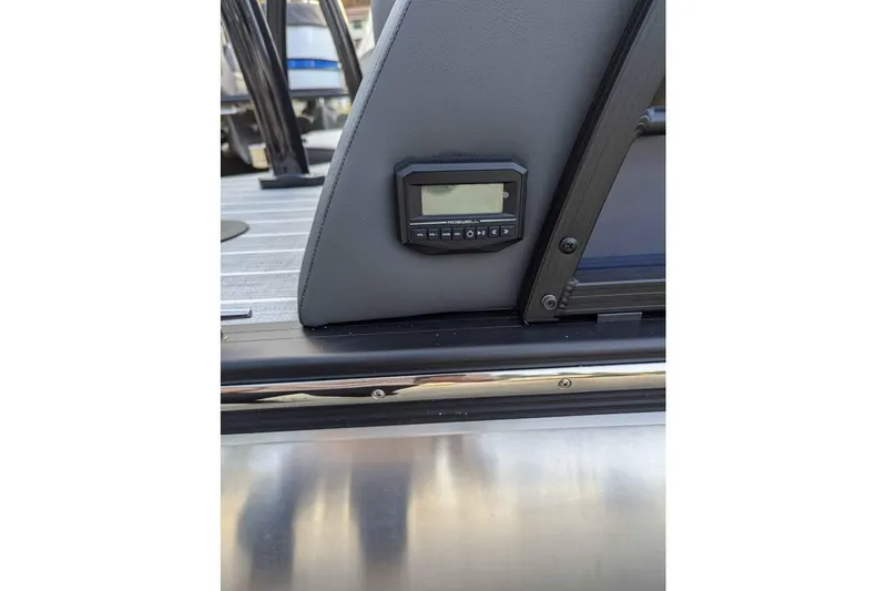 Slide: The Image of Control panel on 2026 Berkshire 23RFX STS boat, featuring sleek design and modern technology. - 6