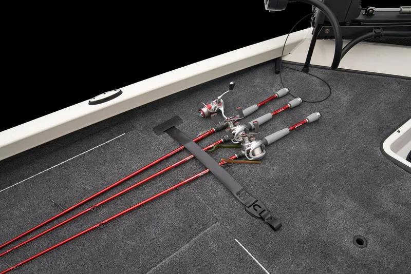 Slide: The Image of Open storage compartment on 2026 Ranger RT198P boat deck. - 11