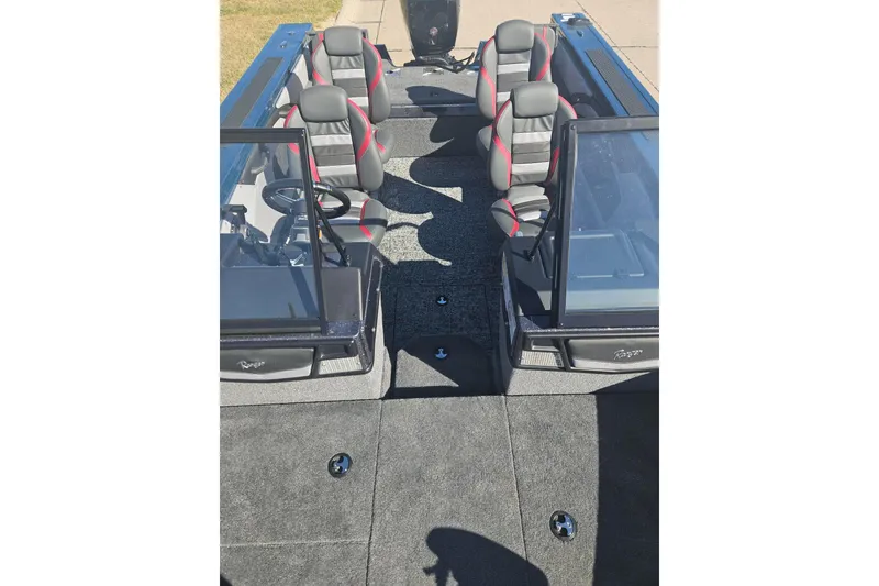 Slide: The Image of 2026 Ranger VX1788 WT boat interior with seating and steering wheel. - 7