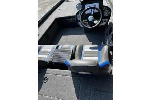 Slide: The Image of 2026 Ranger RT188C boat interior with dual seats and steering console. - 6