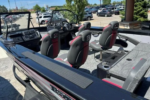 Slide: The Image of 2026 Ranger VX1888 WT boat interior with sleek seating and modern dashboard design. - 3