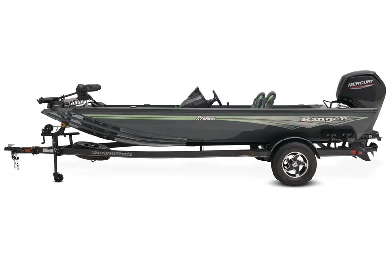 Slide: The Image of 2026 Ranger RT178 boat cockpit with Lowrance display and steering wheel. - 4