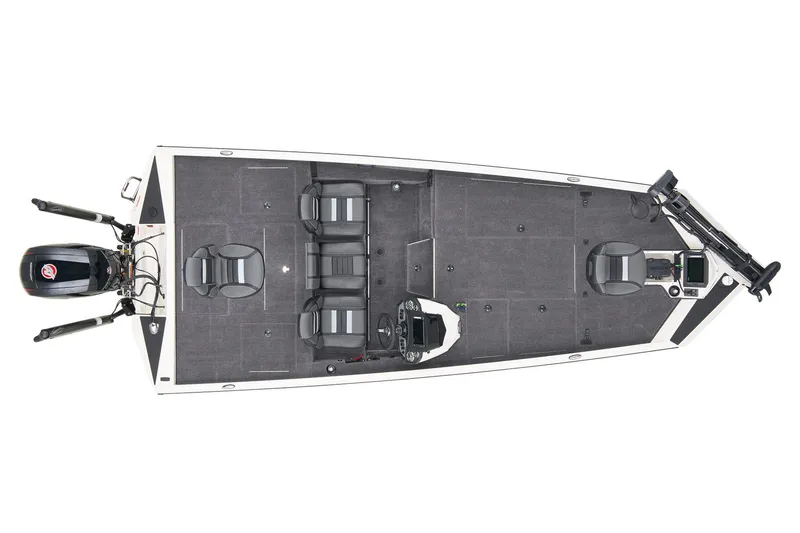 Slide: The Image of 2026 Ranger RT198P boat with powerful outboard motor in a parking lot. - 3