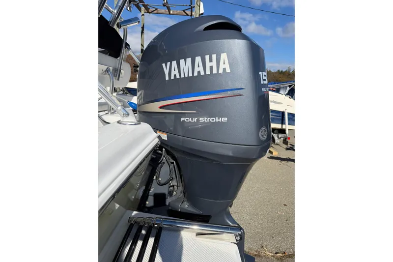 Slide: The Image of Yamaha 150 four-stroke outboard motor on 2008 Tidewater 2100 Bay Max boat. - 23
