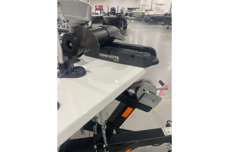 Slide: The Image of 2022 G3 Sportsman 1710 Vinyl boat with Minn Kota Edge trolling motor. - 10