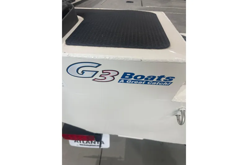 Slide: The Image of 2022 G3 Sportsman 1710 Vinyl boat with "A Great Catch" slogan. - 7
