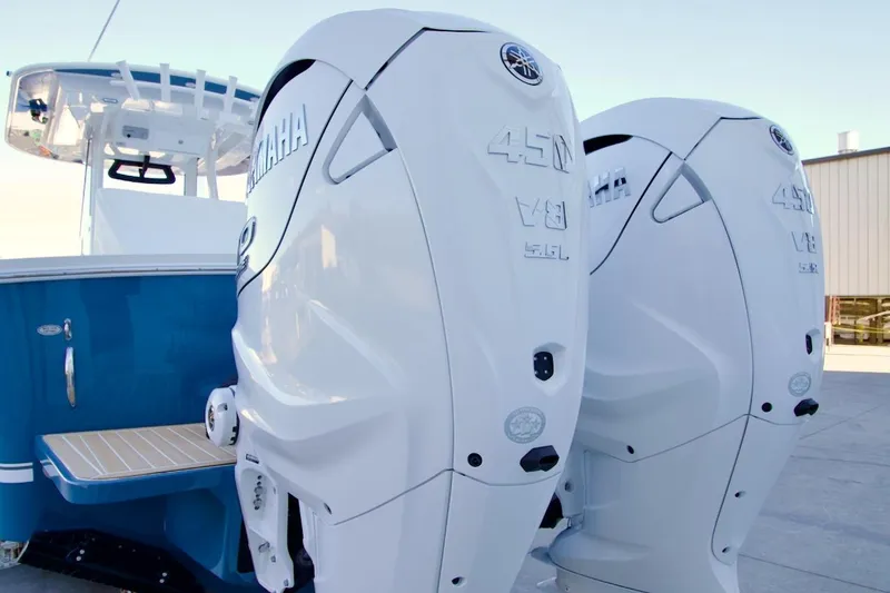 Slide: The Image of Twin Yamaha XTO XF450 powering the 31 Regulator - 4