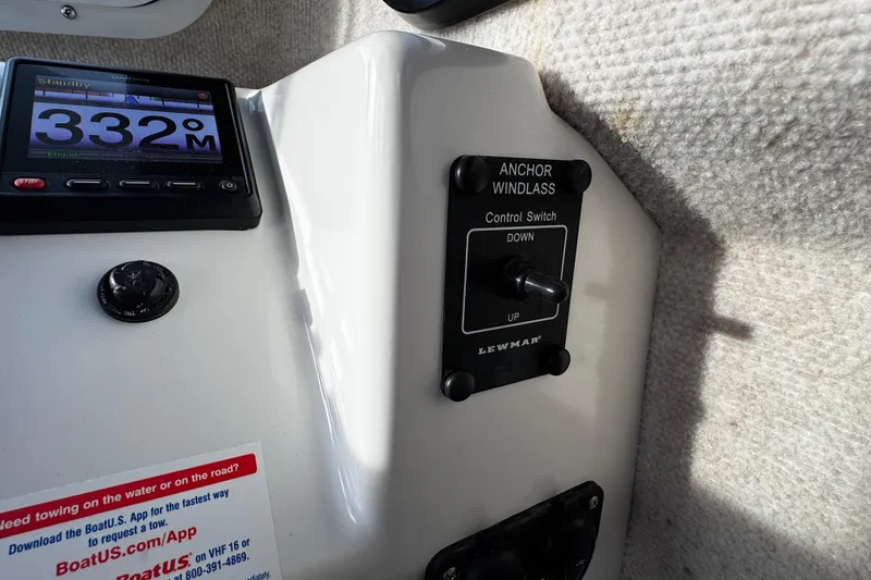 Slide: The Image of Control panel of 2018 Parker 2520 XLD Sport Cabin with anchor windlass switch. - 33