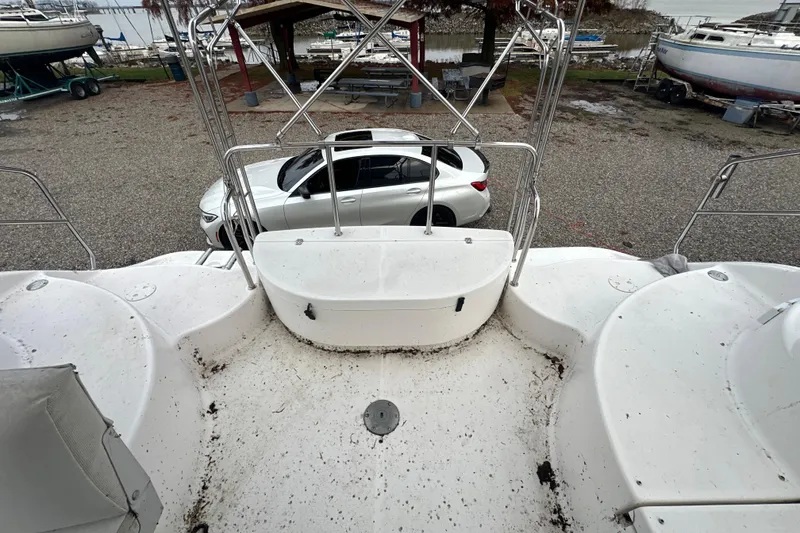 Slide: The Image of MagnaSine inverter in a 2014 Gemini Legacy 35 boat, connected with cables and switches. - 54