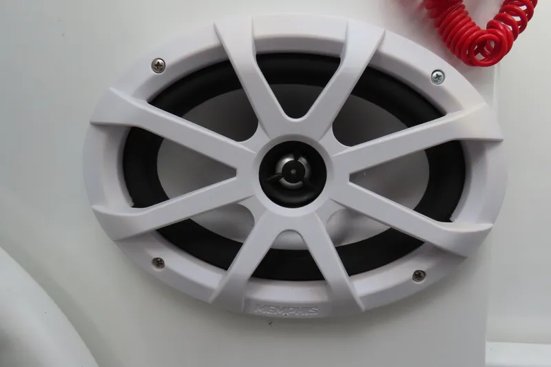 Slide: The Image of White speaker on a 1999 Formula 382 FASTech boat interior. - 14