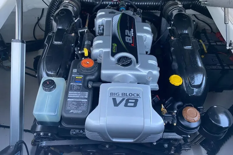 Slide: The Image of 2024 Chaparral 307 SSX engine, featuring a powerful Mercury 8.2L MAG Big Block V8. - 14