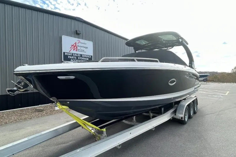 Slide: The Image of 2024 Chaparral 307 SSX boat on trailer at Premier Advantage Marine. - 5