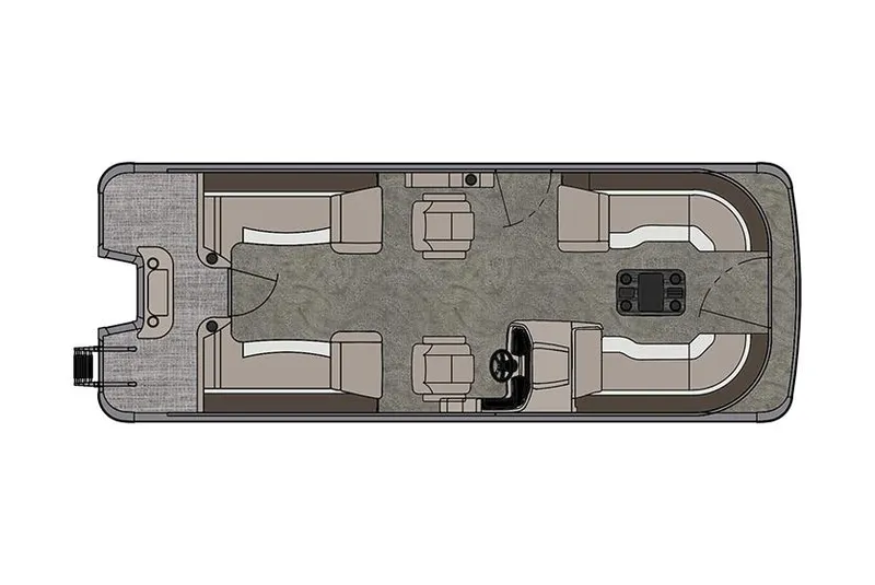 Slide: The Image of Steering console of 2021 Avalon Catalina Quad Lounger boat with navigation display and controls. - 4