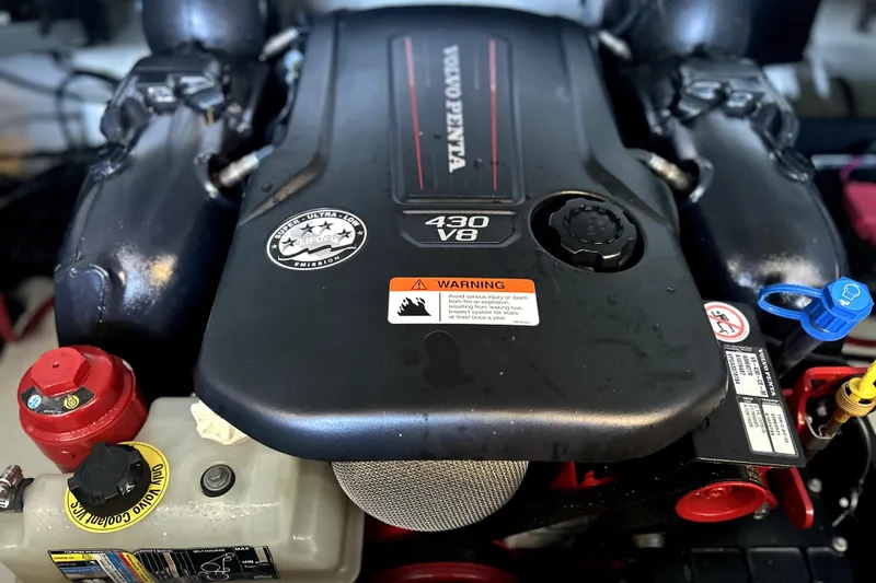 Slide: The Image of Volvo Penta 430 V8 engine in 2019 Regal 2800 Bowrider boat. - 30