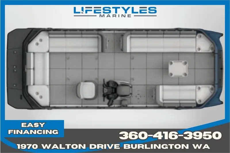 Slide: The Image of 2025 Sea-Doo Switch Cruise 21 top view, Lifestyles Marine, easy financing, Burlington WA. - 3