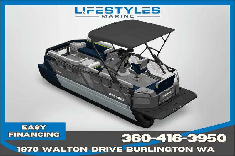 Slide: The Image of 2025 Sea-Doo Switch Cruise Limited 21 boat, available at Lifestyles Marine, Burlington WA. - 2