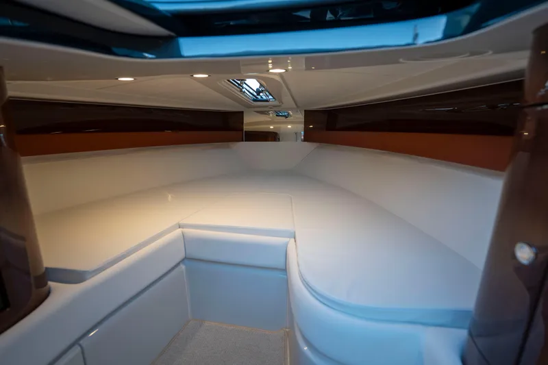Slide: The Image of Luxurious interior of 2026 Riva 33' Aquariva Special yacht cabin. - 31